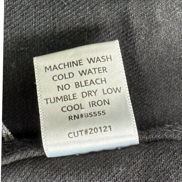 PISTOLA Star Embroidered Denim Jacket S Black Raw Hem Silver Stars Jean Jacket - Picture 7 of 8